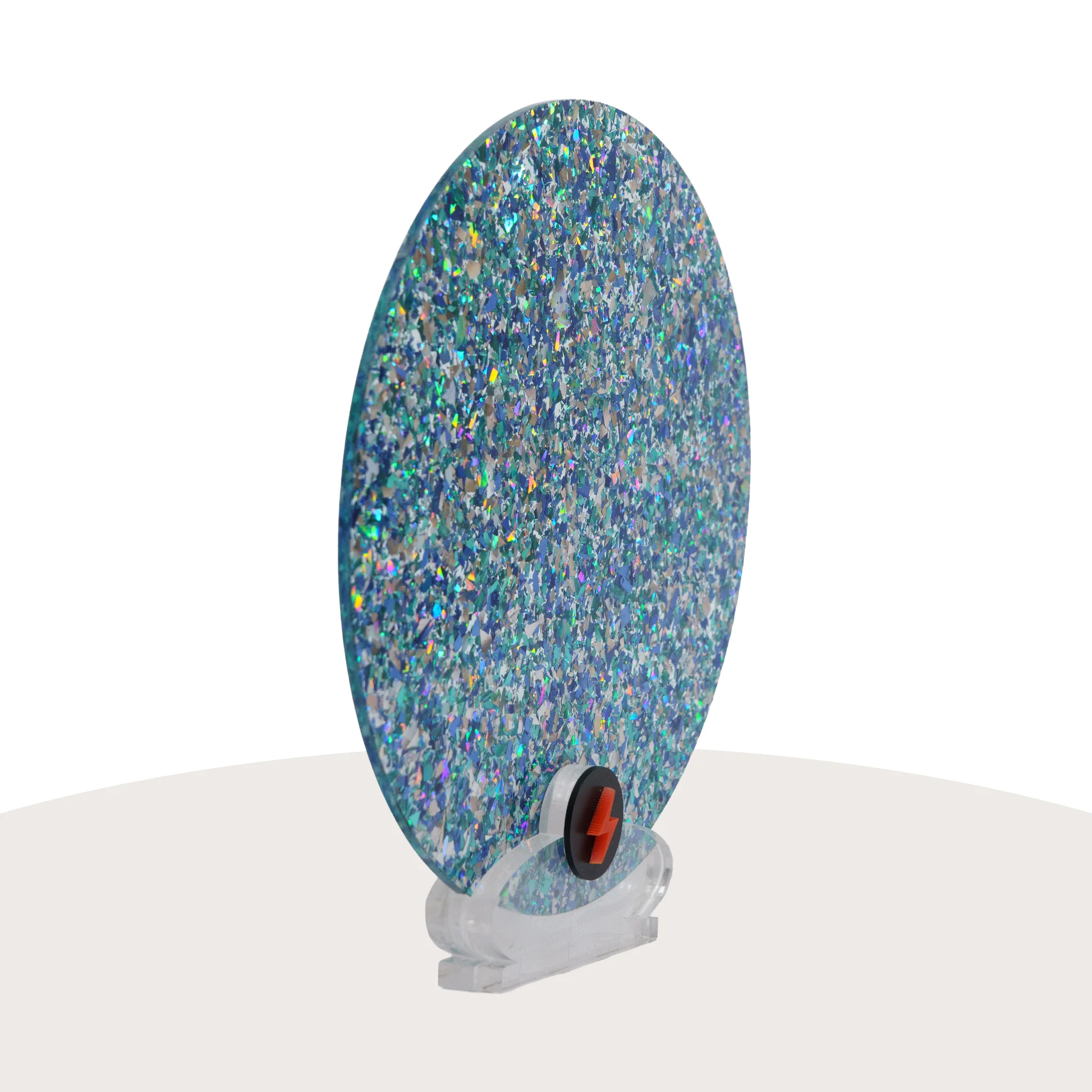 Aqua Chunky Glitter Acrylic - Image 2