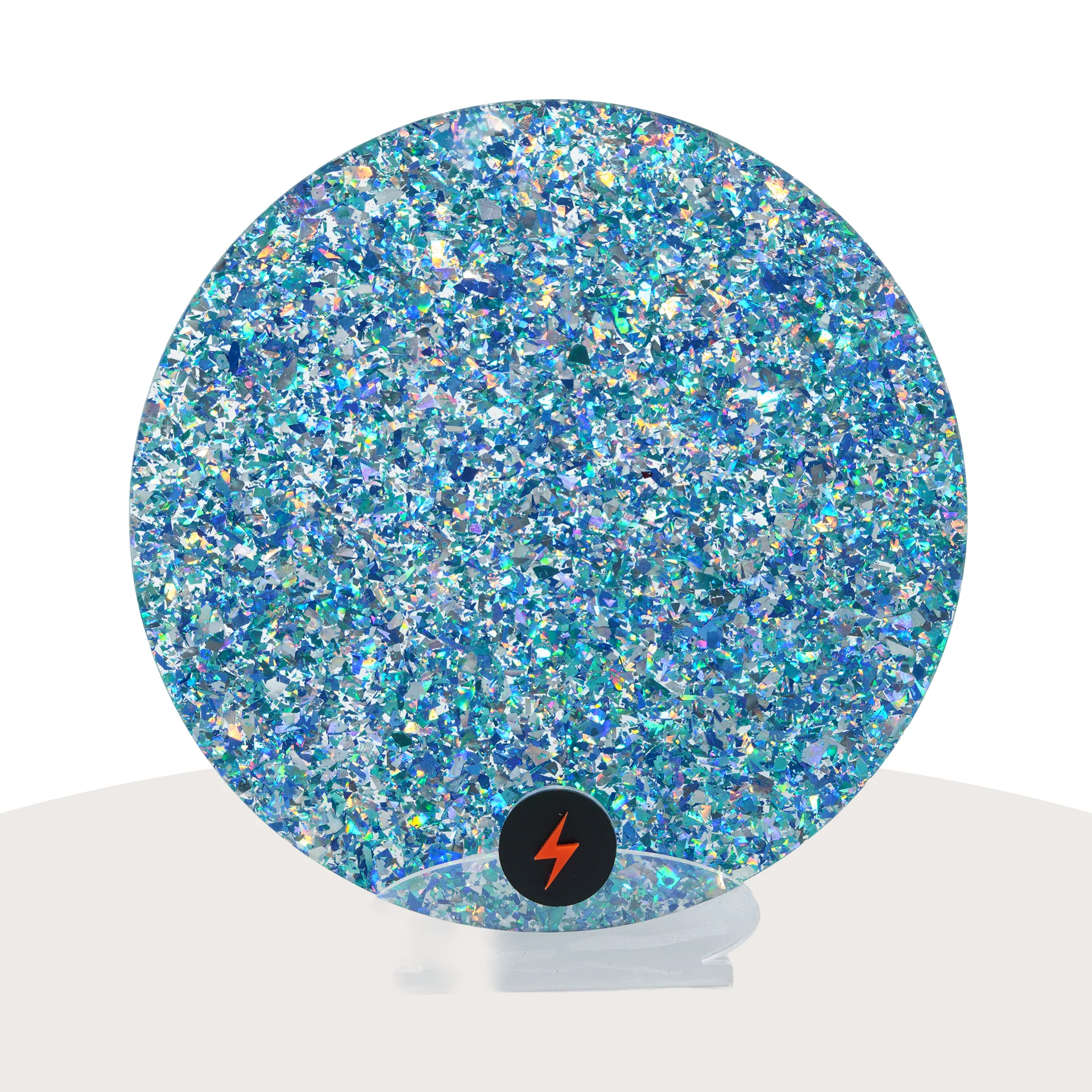 Aqua Chunky Glitter Acrylic - Image 3
