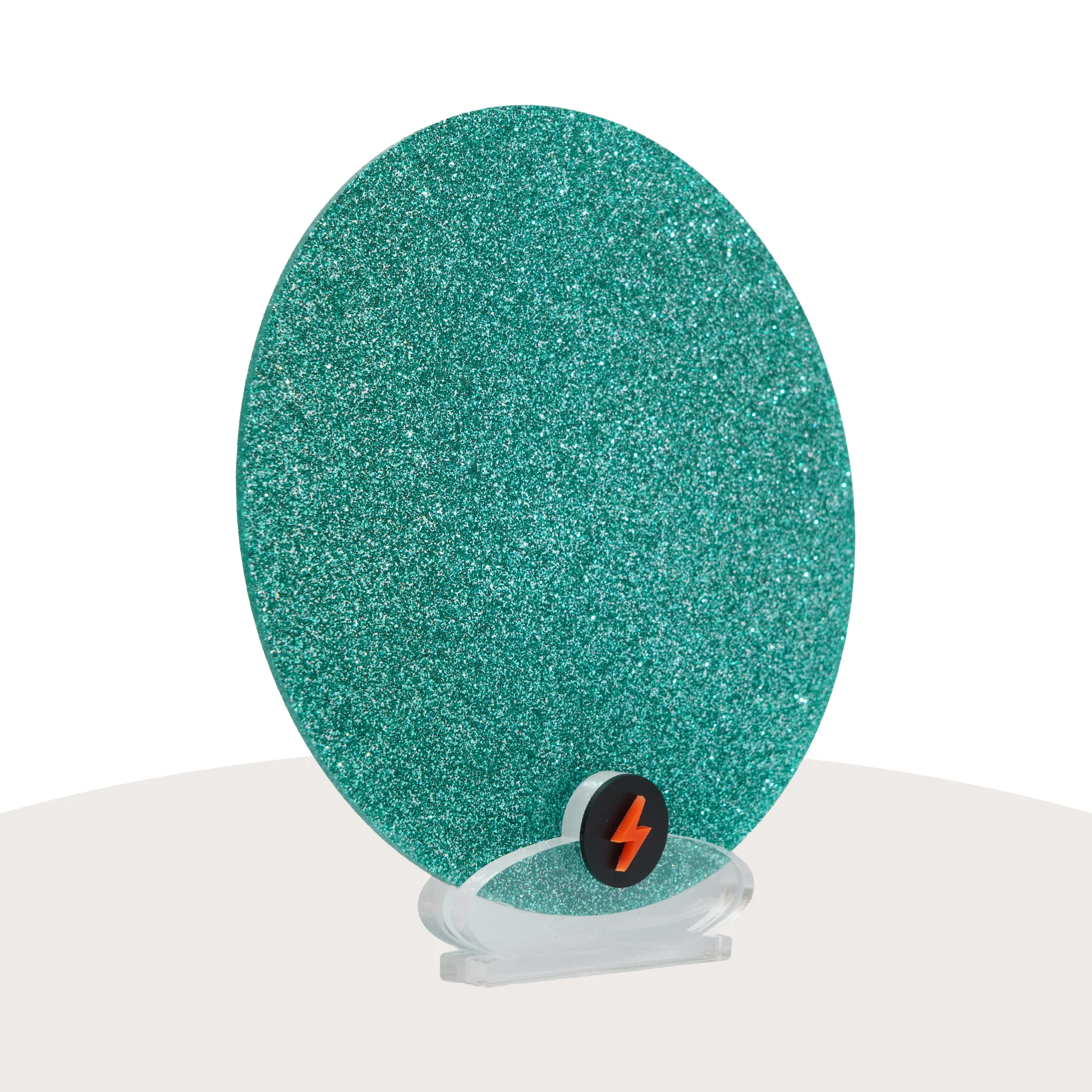 Aqua/Teal Standard Glitter Acrylic - Image 2