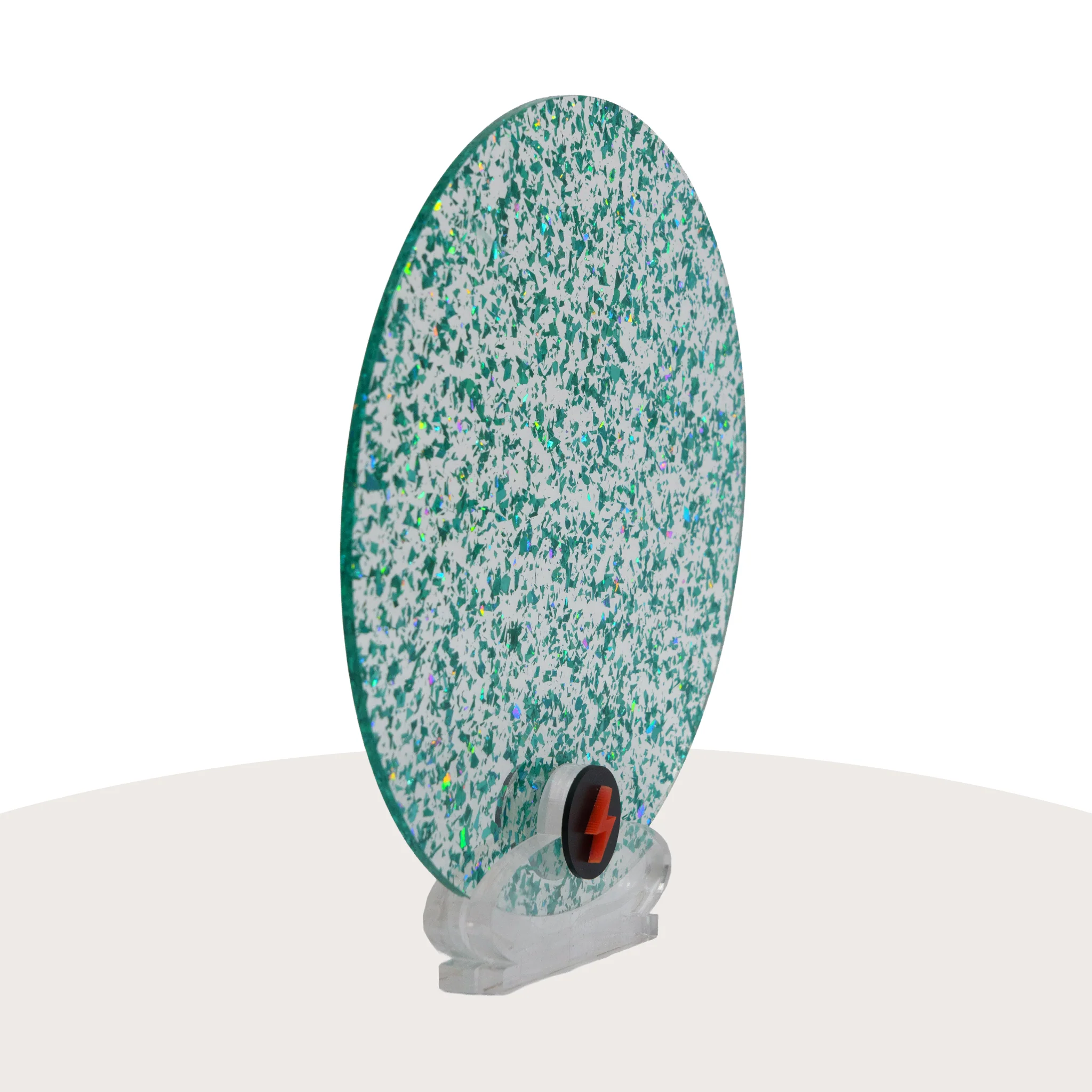 Aqua Tinsel Glitter Acrylic - Image 2