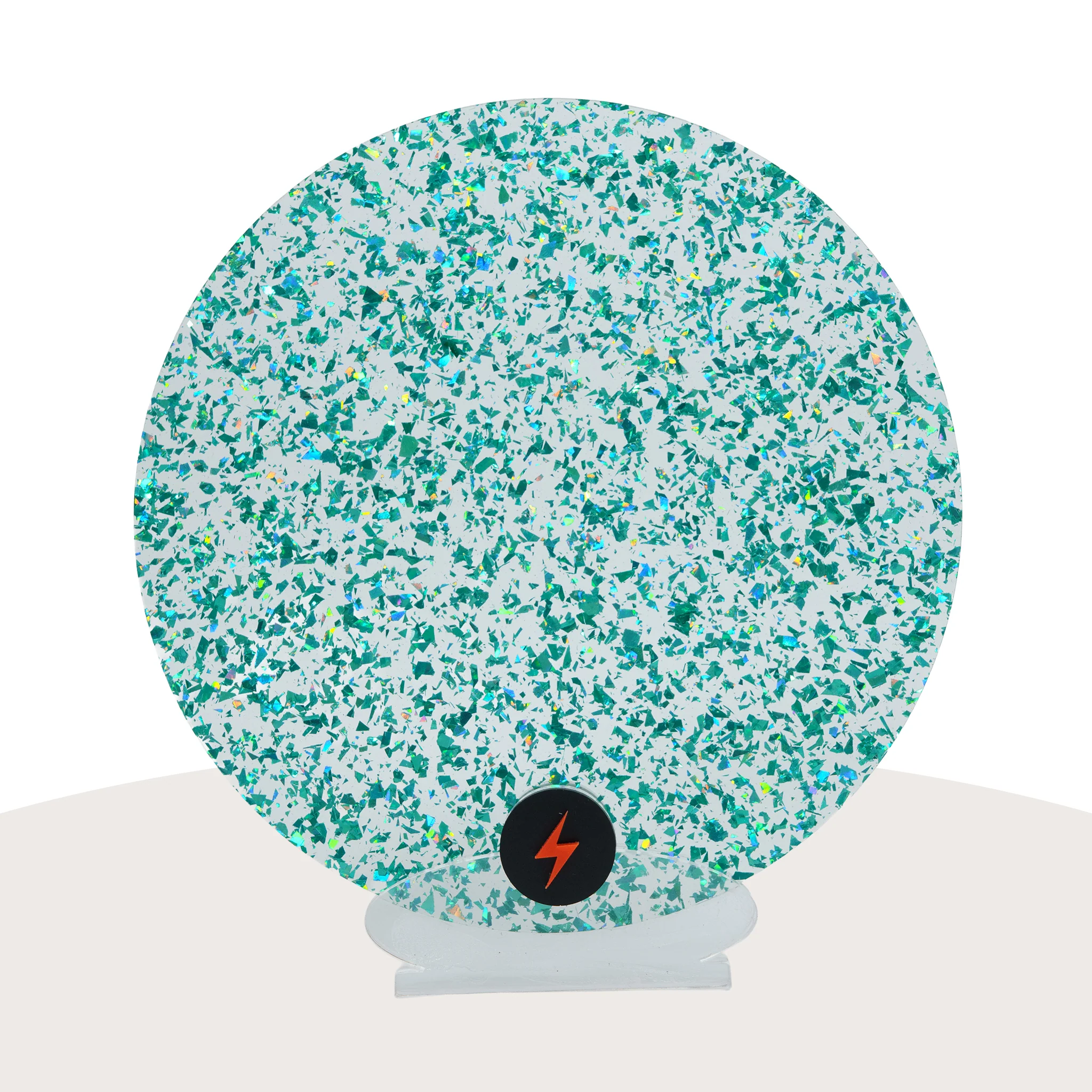 Aqua Tinsel Glitter Acrylic - Image 3