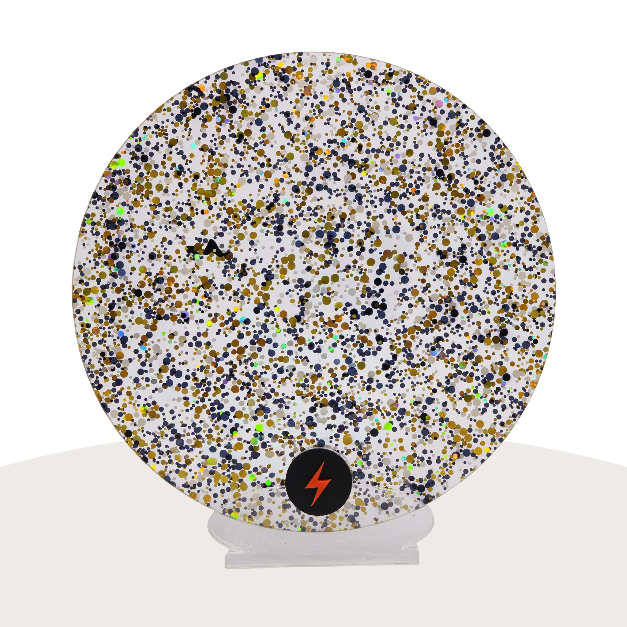 Black/White/Gold/ Bubble Glitter Acrylic - Image 3