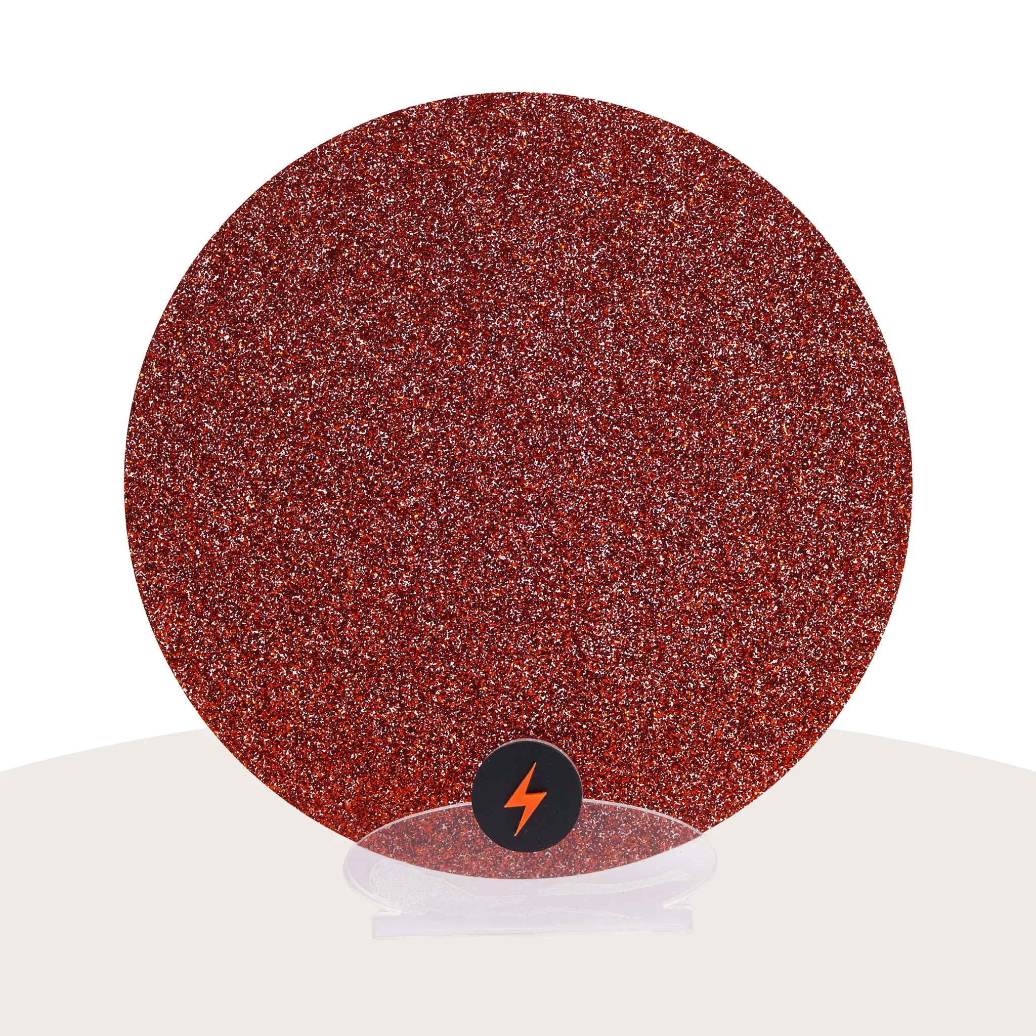 Bright Red Standard Glitter Acrylic - Image 3