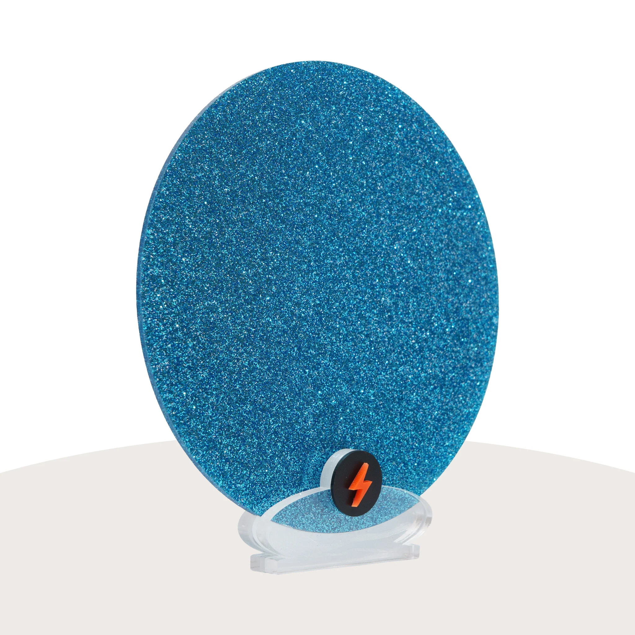 Cyan Standard Glitter Acrylic - Image 2