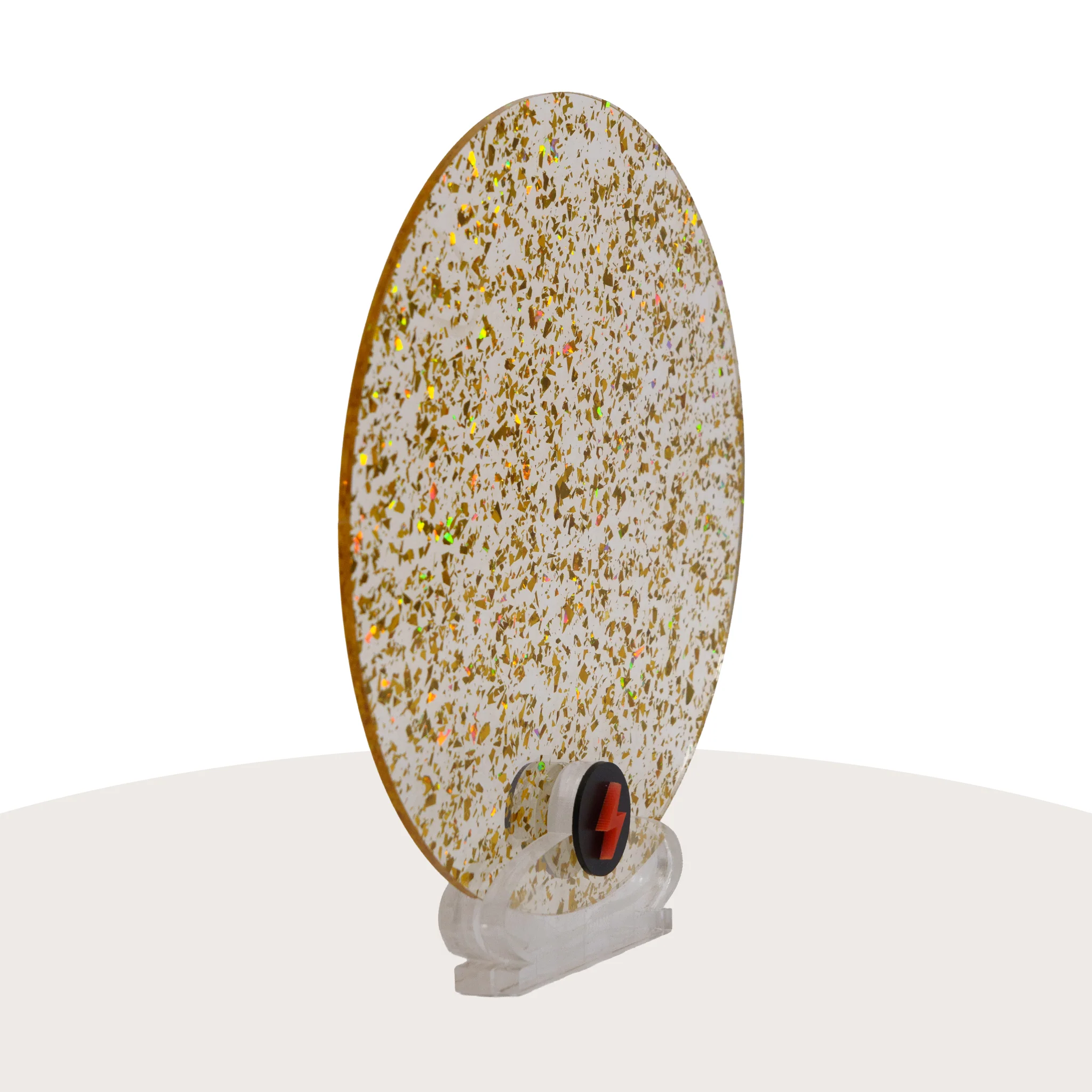 Gold Tinsel Glitter Acrylic - Image 2