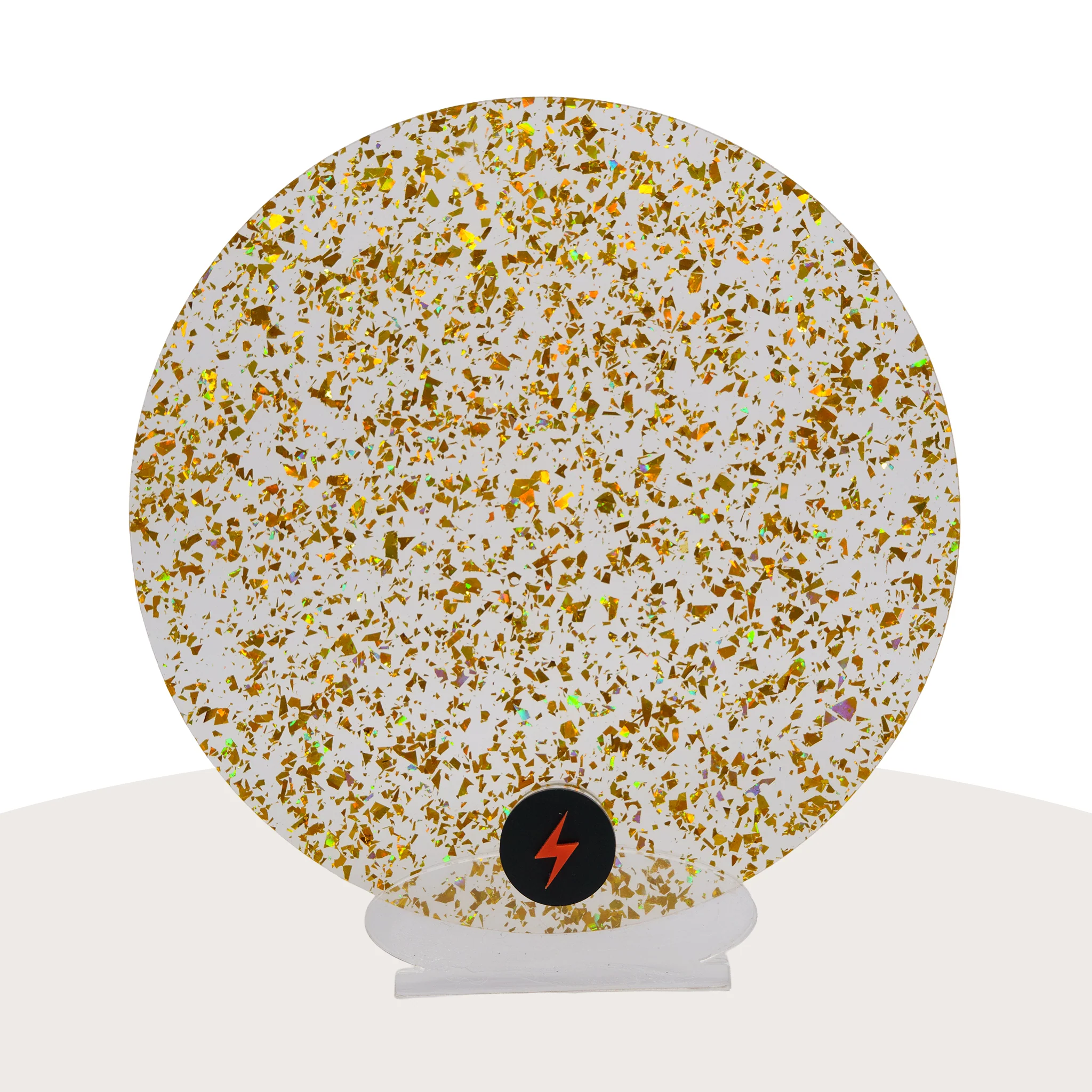 Gold Tinsel Glitter Acrylic - Image 3
