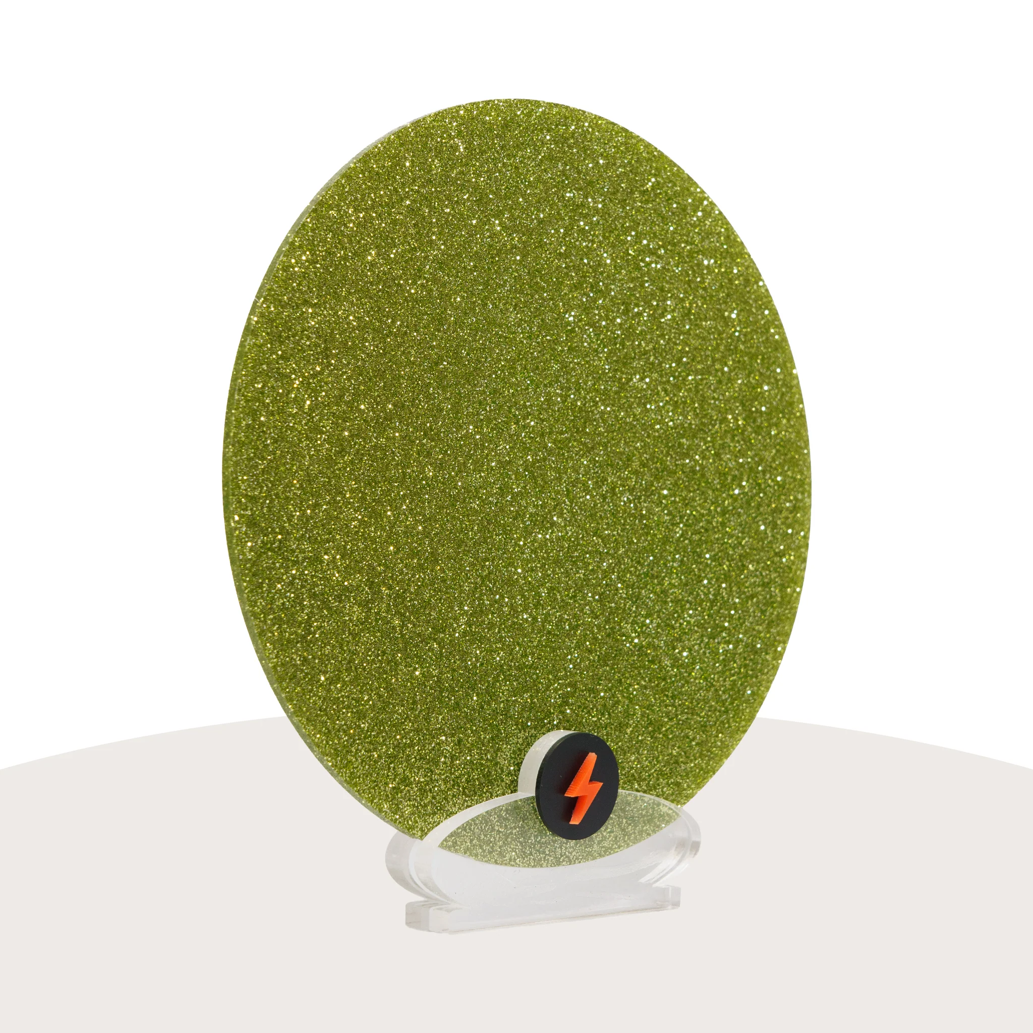 Green Standard Glitter Acrylic - Image 2