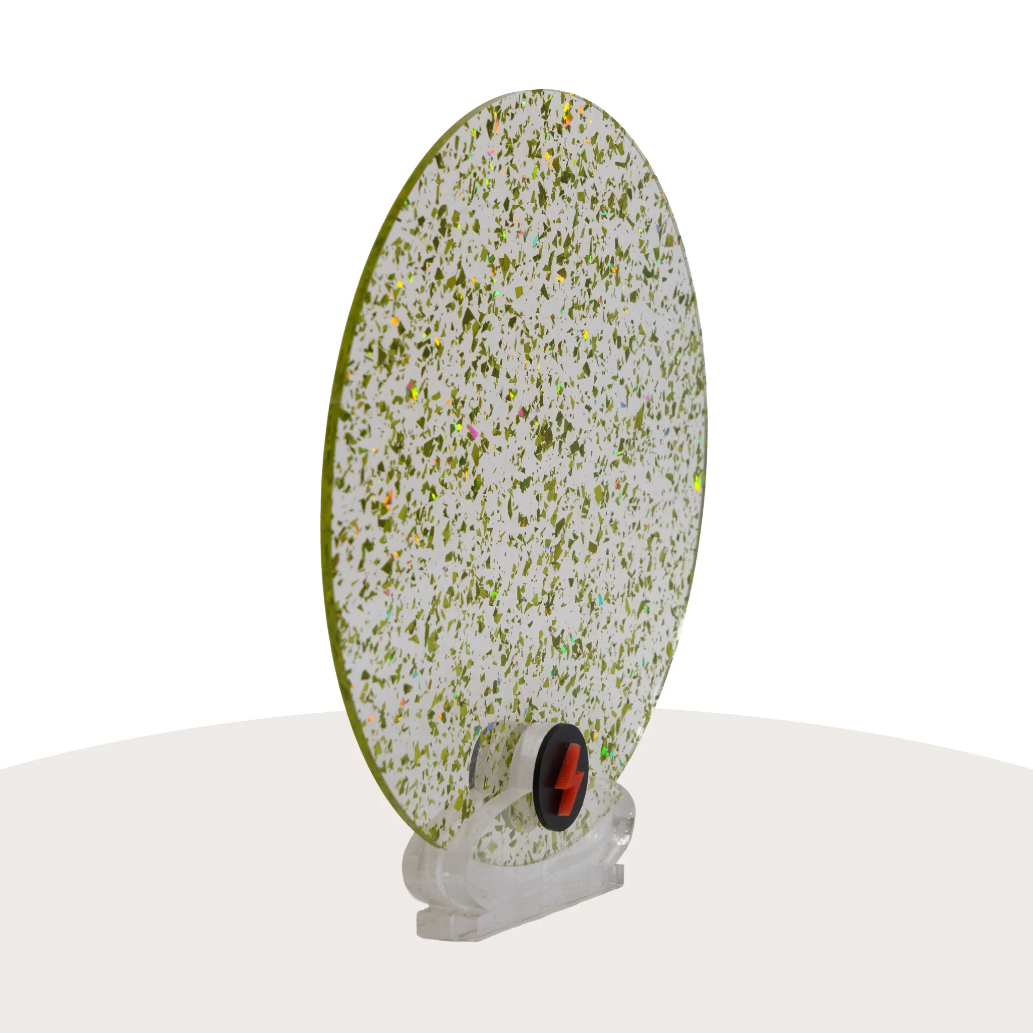 Green Tinsel Glitter Acrylic - Image 2