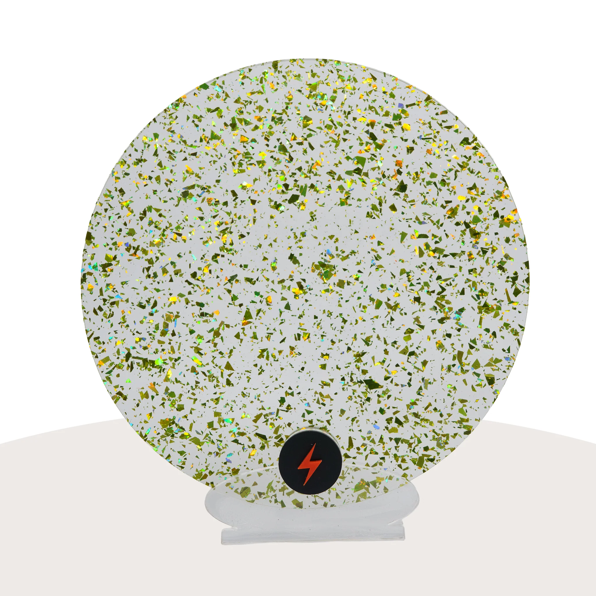 Green Tinsel Glitter Acrylic - Image 3