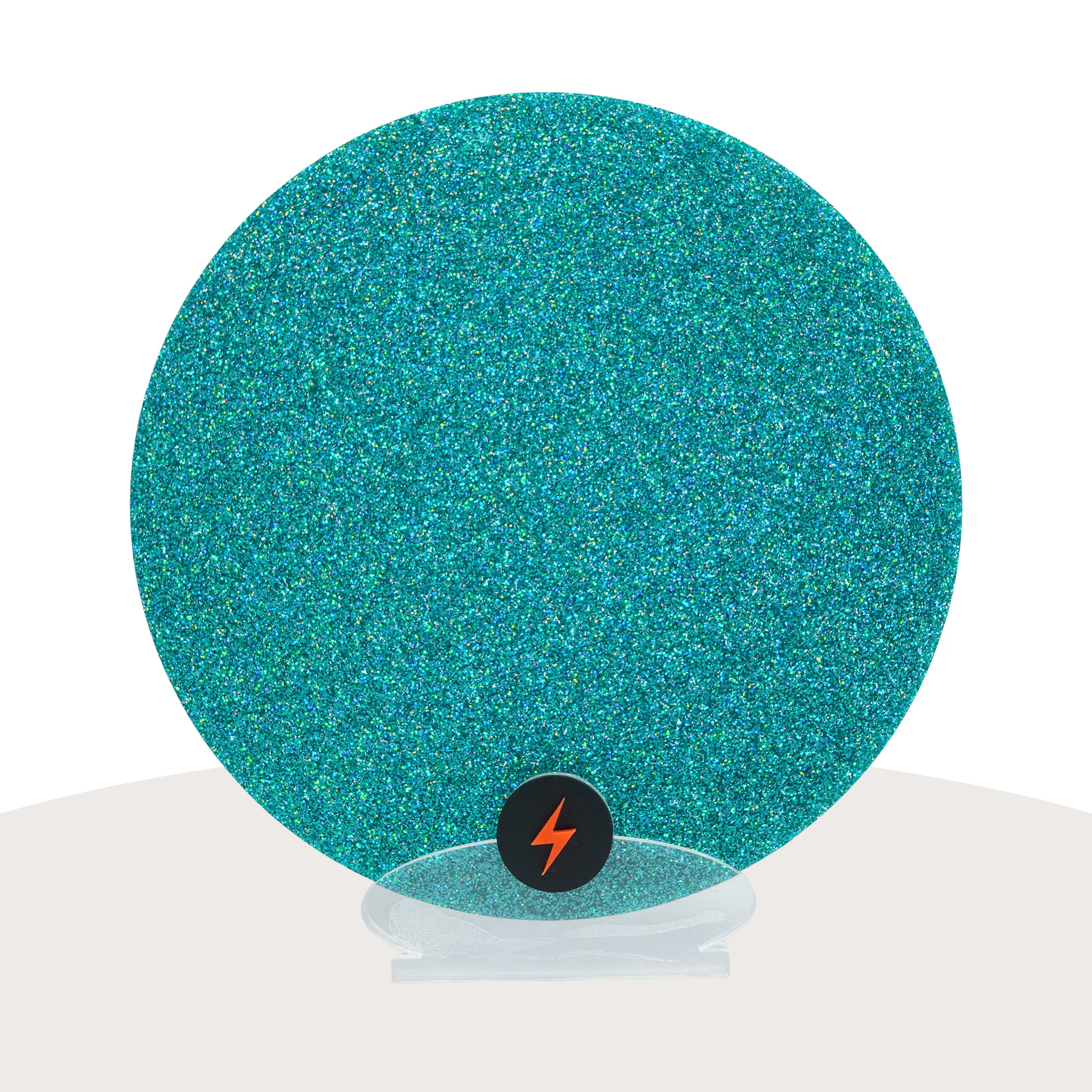 Holographic Aqua Standard Glitter Acrylic - Image 3