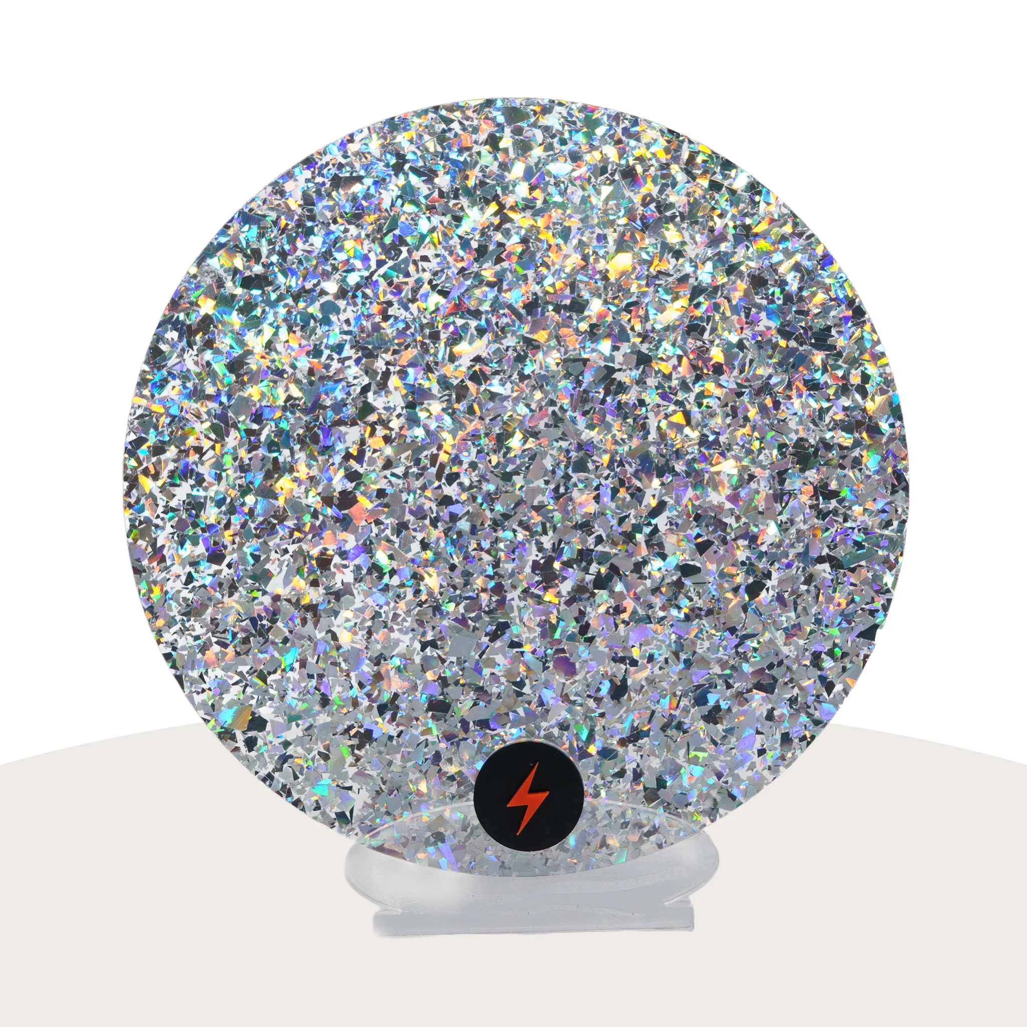 Holographic Silver Chunky Glitter Acrylic - Image 3