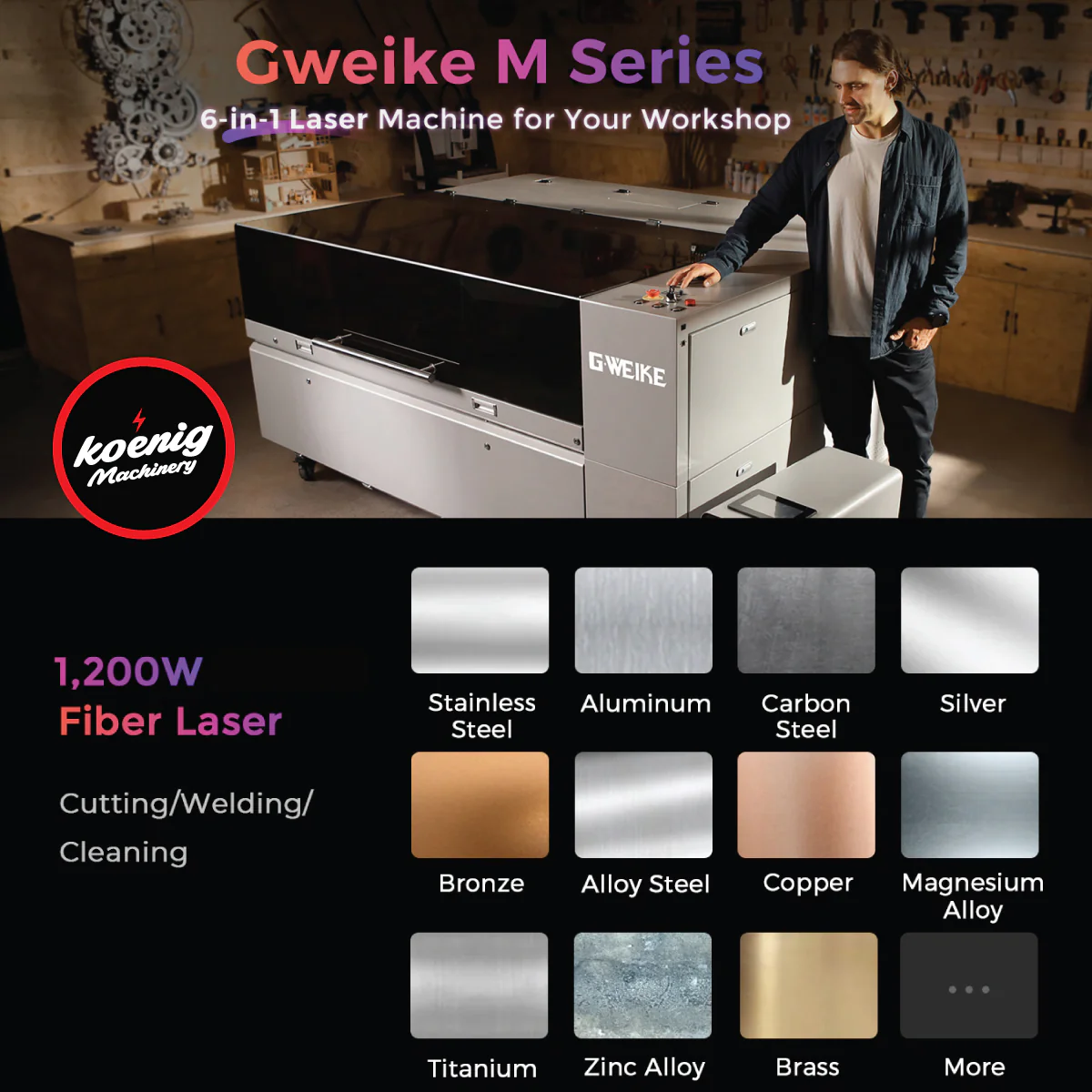 M2 Ultra - 4 in 1 CNC Fiber Laser Cutting & Welding Machine - Image 3
