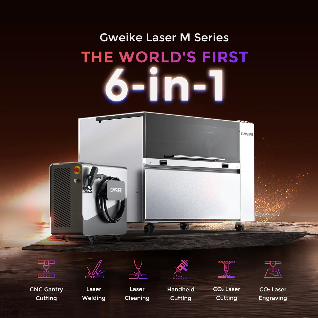 M3 Ultra - 6 in 1 CNC Fiber & CO2 - Laser Cutting & Welding Machine - Image 6