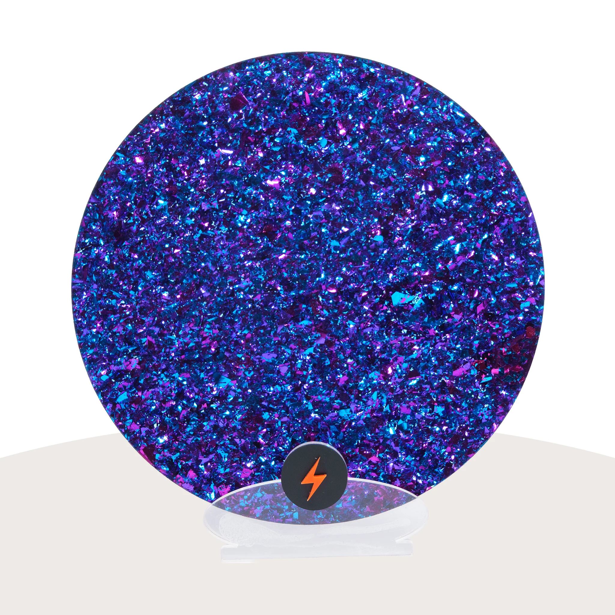 Neon Blue Party Glitter Acrylic - Image 3