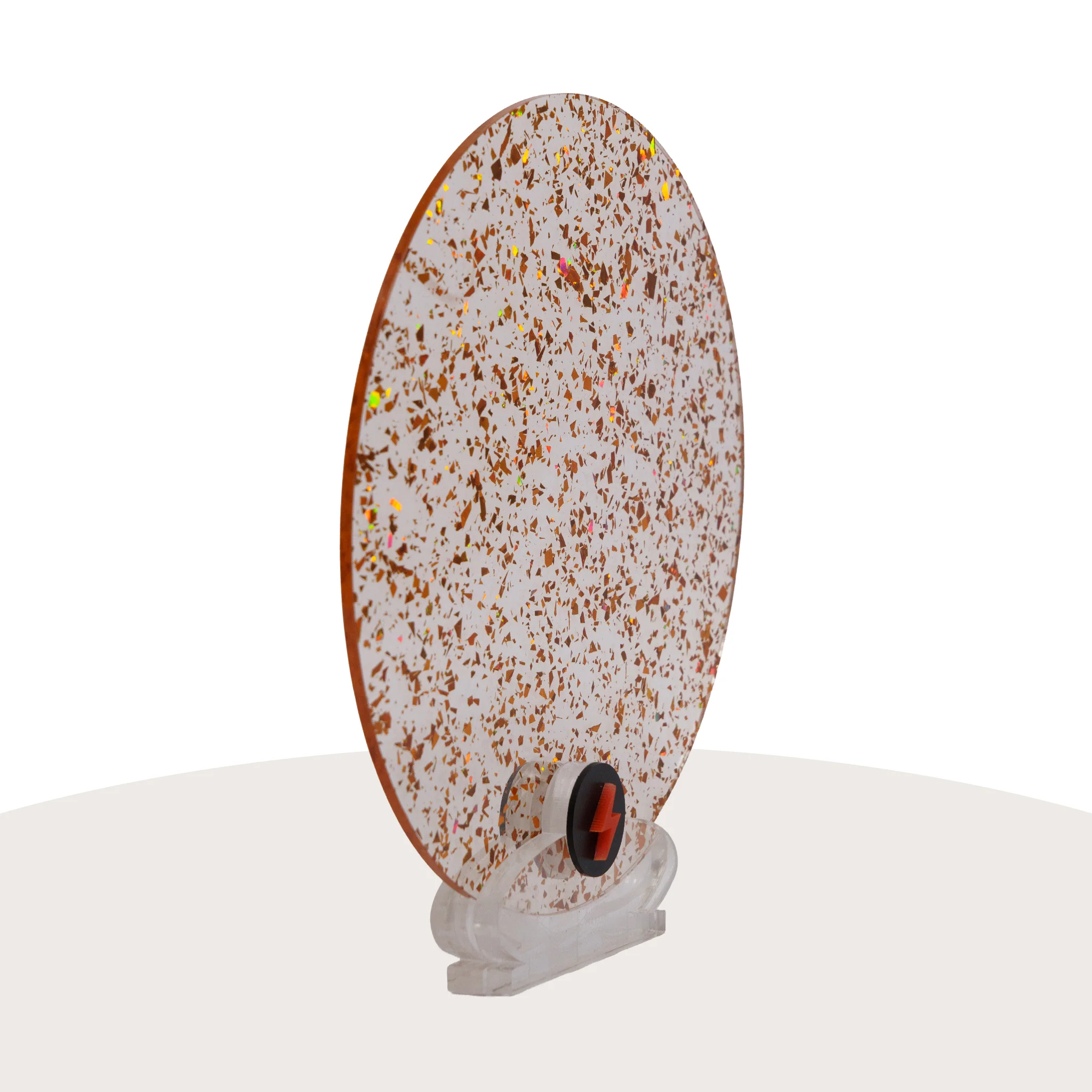 Orange Tinsel Glitter Acrylic - Image 2
