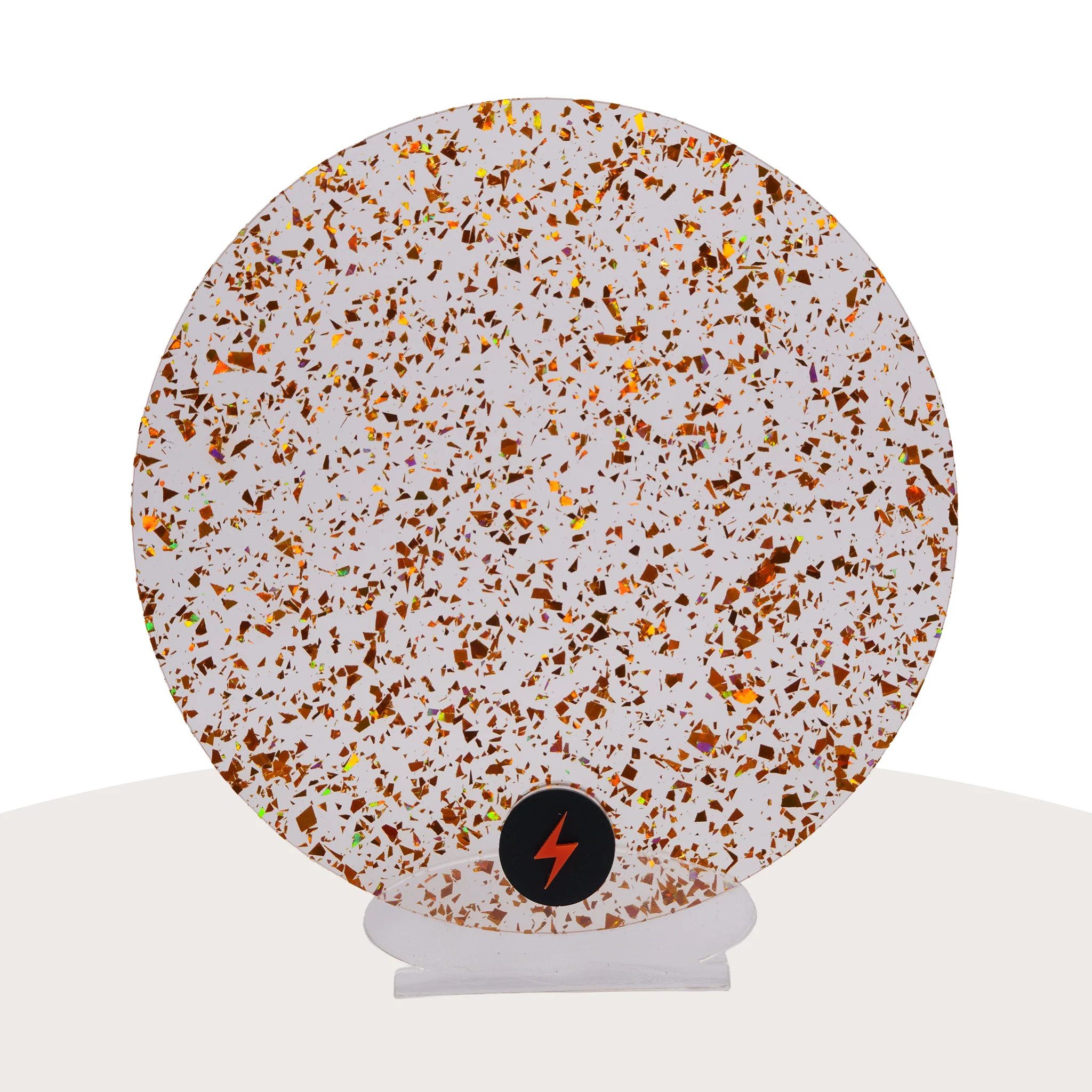 Orange Tinsel Glitter Acrylic - Image 3