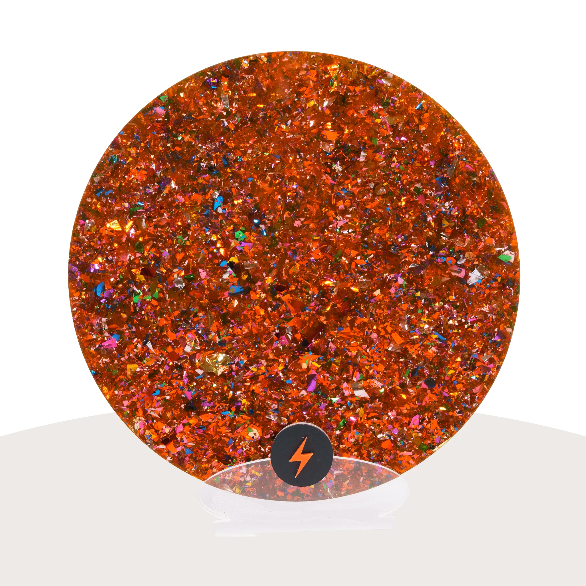 Party Red Glitter Acrylic - Image 3