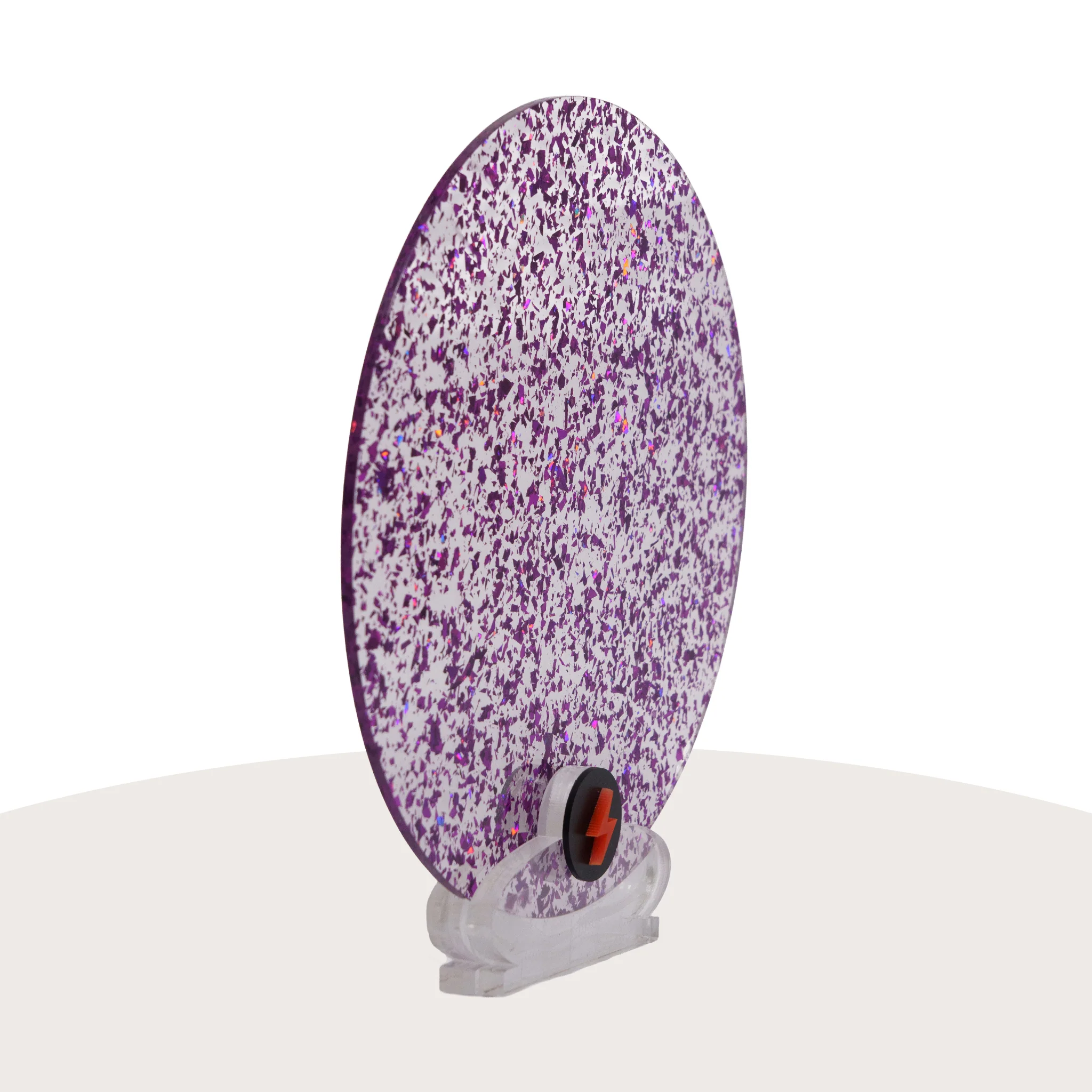 Purple Tinsel Glitter Acrylic - Image 2