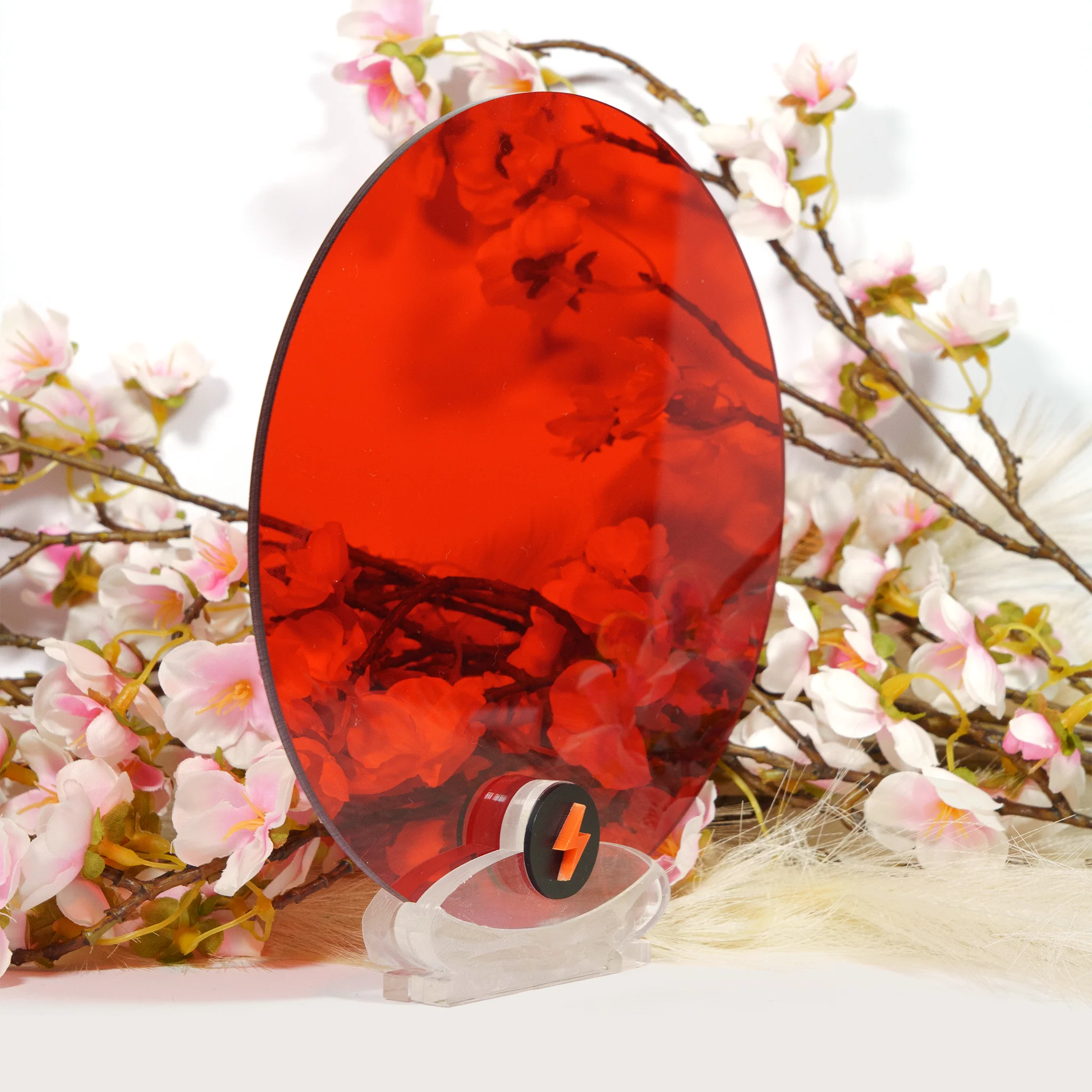 Red Transparent Acrylic - Image 2
