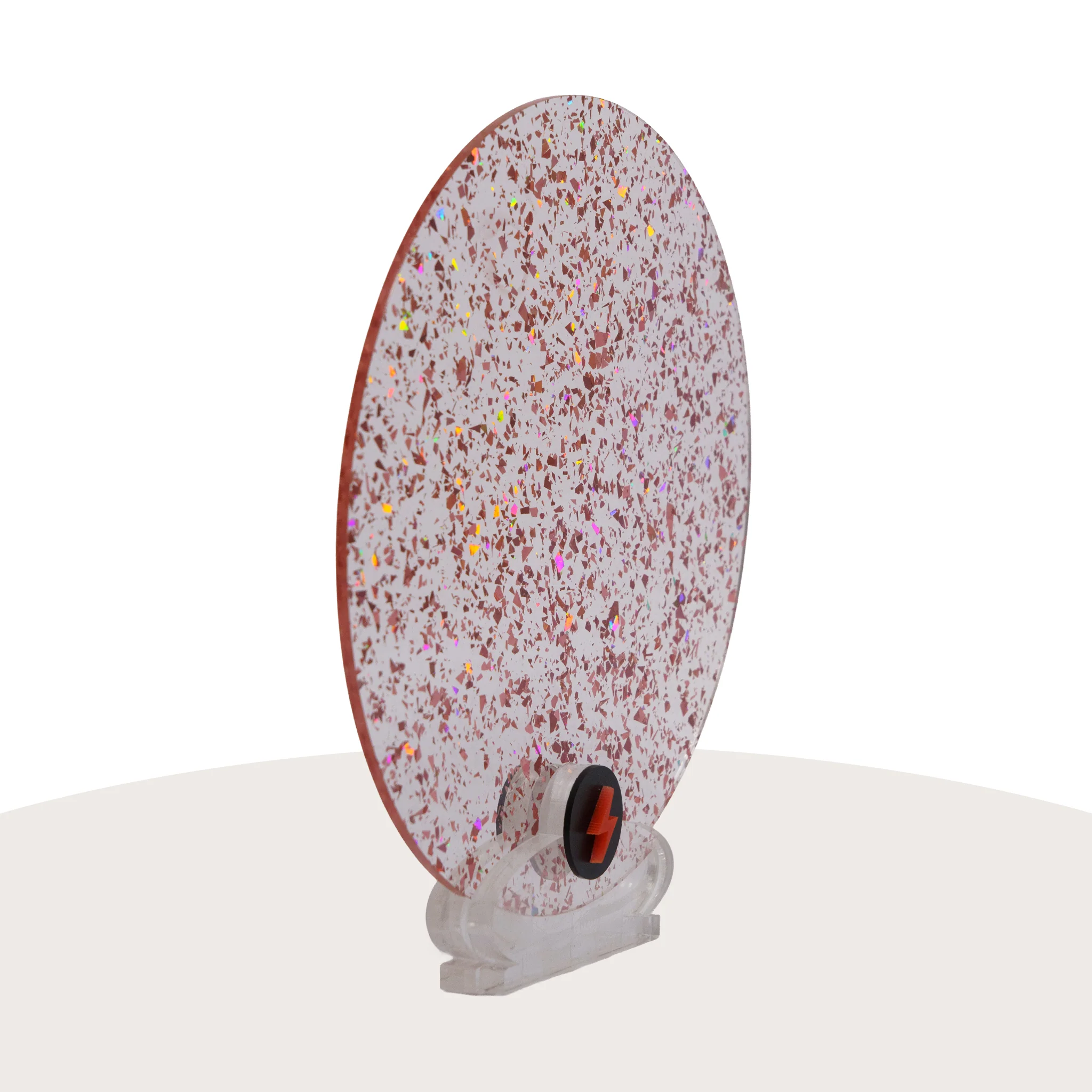 Rose Gold Tinsel Glitter Acrylic - Image 2
