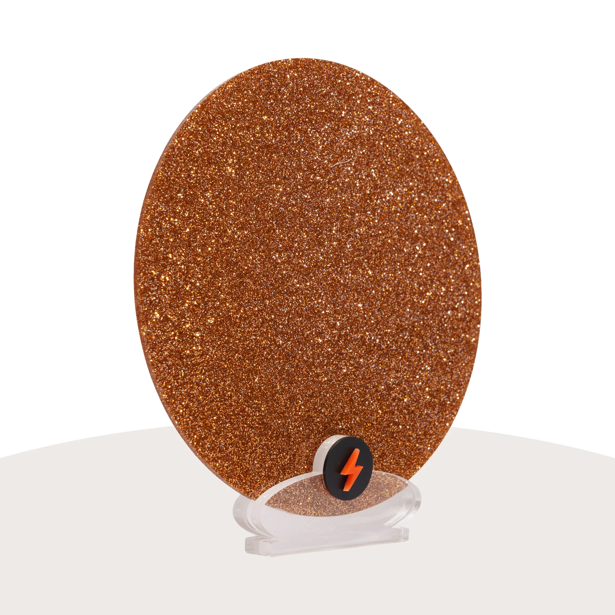 Rust Red Standard Glitter Acrylic - Image 2