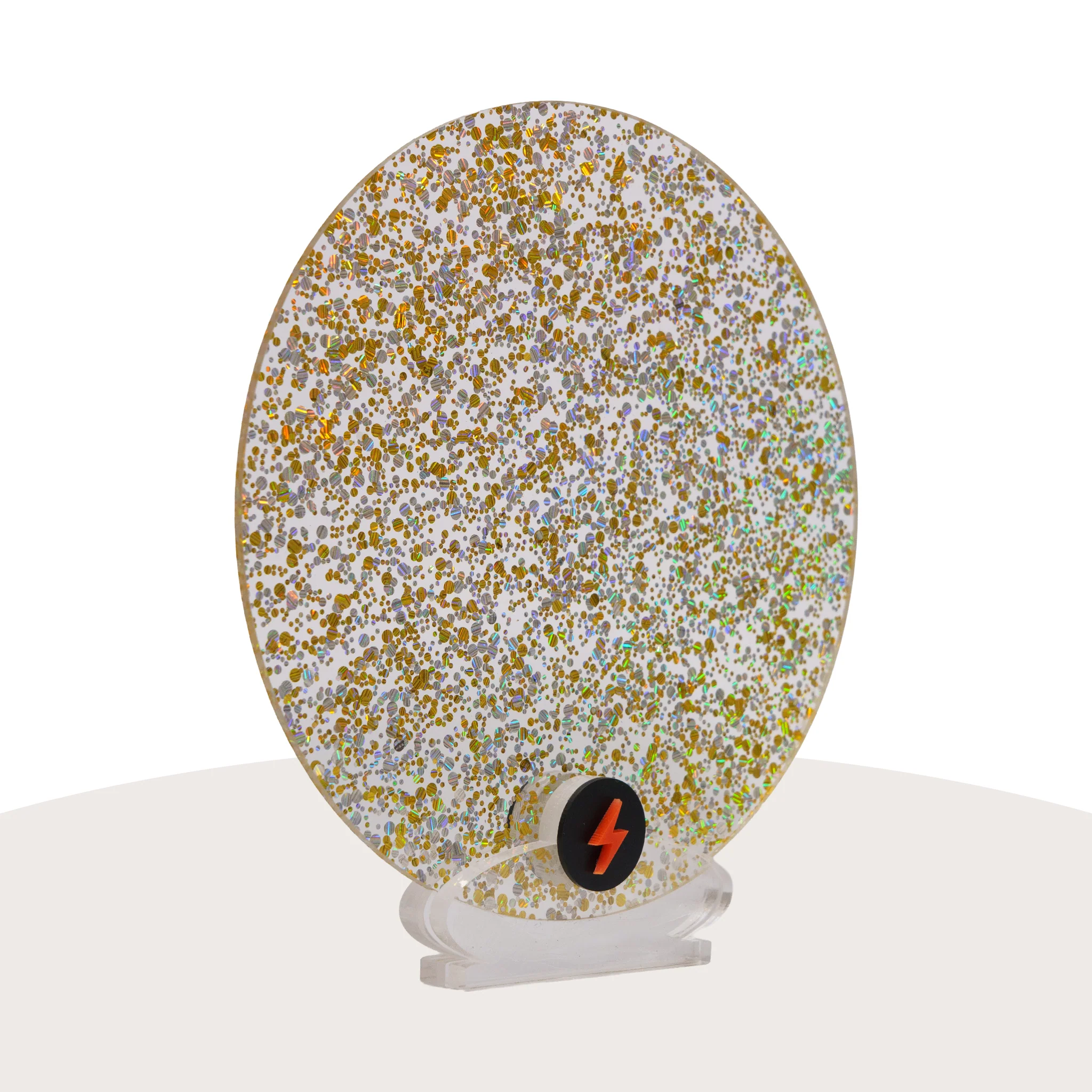 Silver/Gold Bubble Glitter Acrylic - Image 2