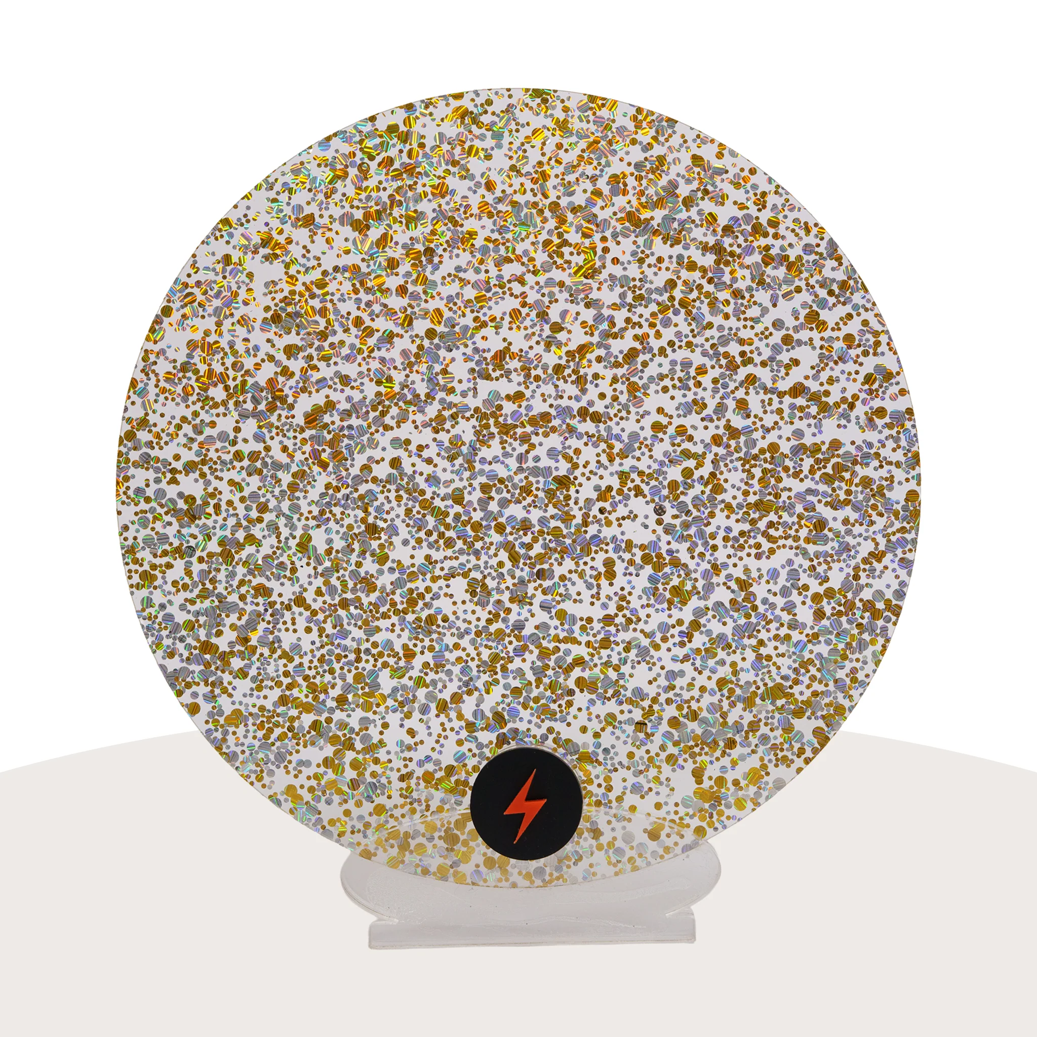 Silver/Gold Bubble Glitter Acrylic - Image 3