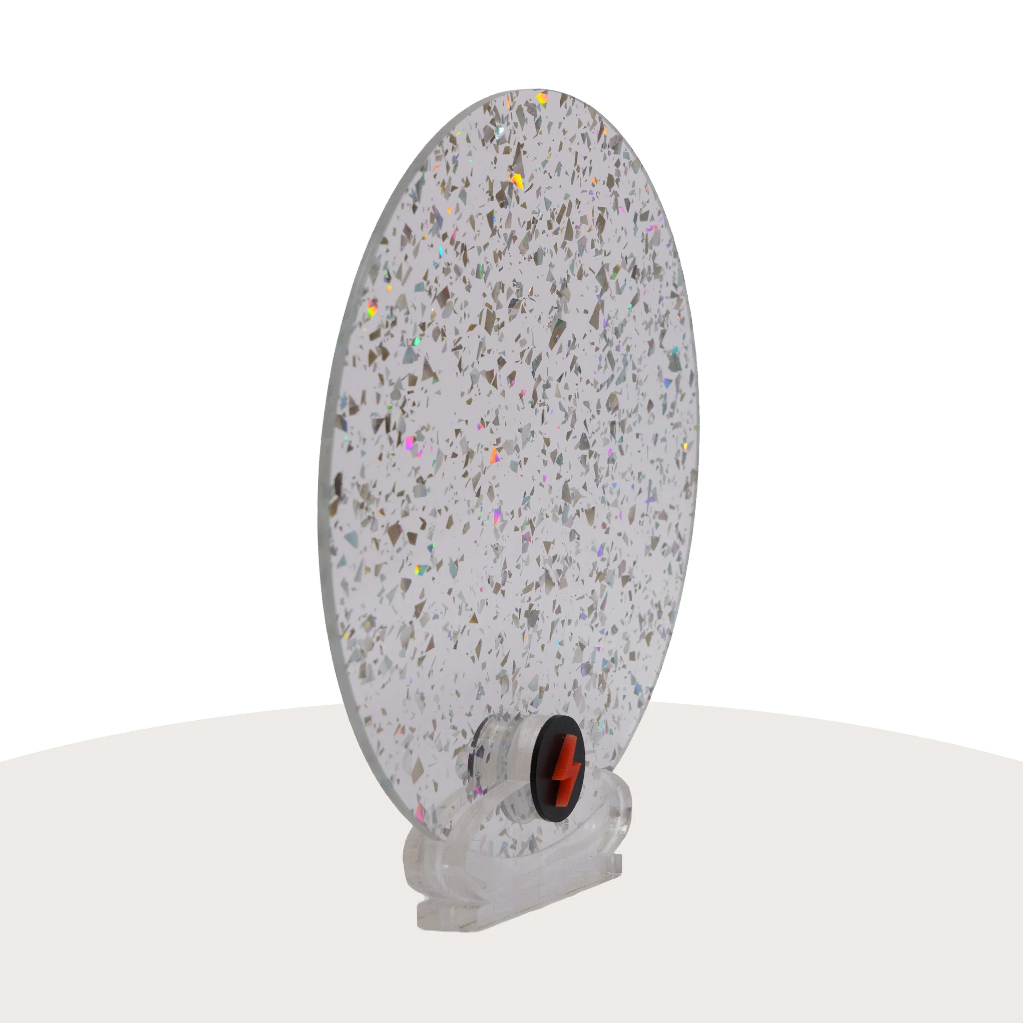 Silver Tinsel Glitter Acrylic - Image 2
